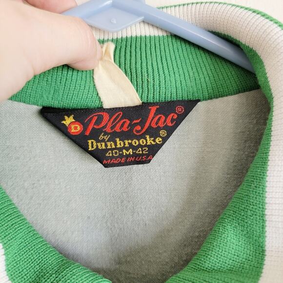 Pla-Jac by Dunbrooke Vintage Snap Button Windbreaker Jacket - Picture 3 of 3